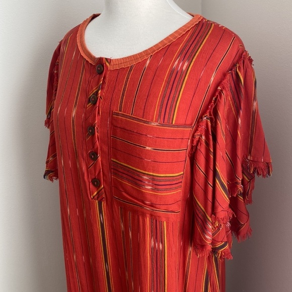 Free People Better Days Red Combo Maxi Dress Small - Picture 5 of 14